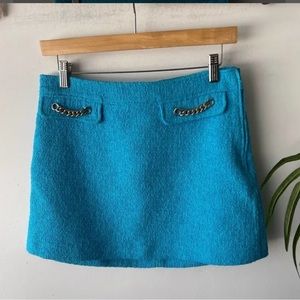 Zara blue clueless tweed miniskirt medium